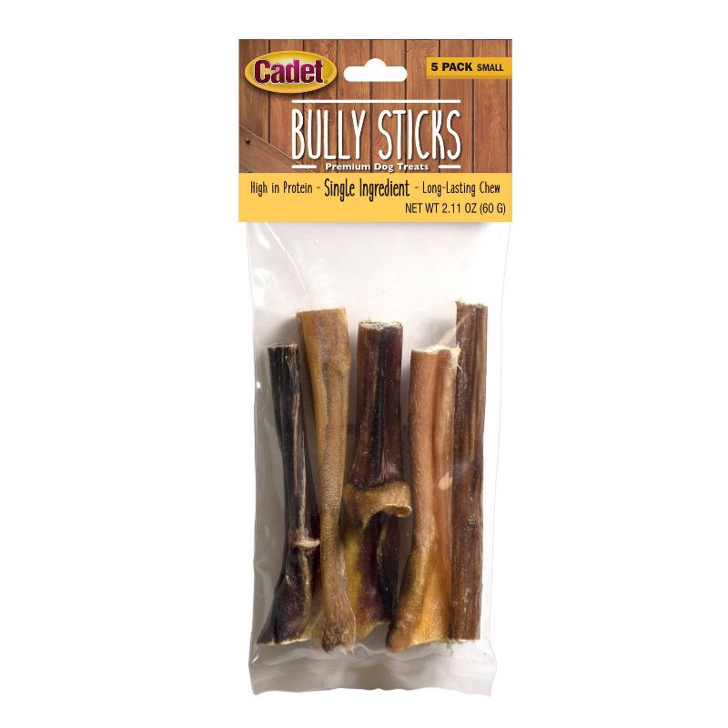 Cadet Small Bully Sticks 4-6" Beef Dog Treats, 1 of 6