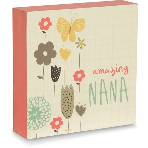 Pavilion Gift Company - Amazing Nana - 4" x 4" Plaque - Wall Sign Panels - 1 of 3