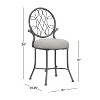 19" O'Malley Metal Vanity Stool - Hillsdale Furniture - 3 of 4