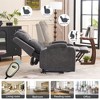 Power Lift Recliner Chair, Upholstered Accent Chair with 8-Point Vibrating Massage & Heating, Cup Holders, Side Pockets -ModernLu - 4 of 4