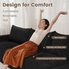 XIZZI Modular Corduroy Sectional Sofa: 5 Sold-Separately Units (Corner, Arms, Ottoman) | Black/Camel | Standard/Large Cushion Options | DIY Friendly - 4 of 4