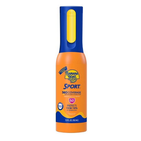 Banana Boat Sport 360 Coverage Advanced Control Mist Sunscreen Sprayer -  Spf 50 - 5.5 Fl Oz : Target