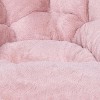 Flash Furniture Gwen  23" Kids Cozy Mini Folding Saucer Chair, Faux Fur Moon Chair for Toddlers and Bedroom - 3 of 4