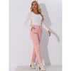 INSPIRE CHIC Women's Vintage Tartan Plaid Elastic Waist Straight Long Trousers - 2 of 4