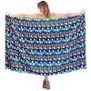 LA LEELA Women's Beachwear Summer Bikini Wraps Beach Wrap Sarong Coverups Bathing suit Swim Cover Up Swimwear Coverups for Women One Size Blue,Floral - image 4 of 4