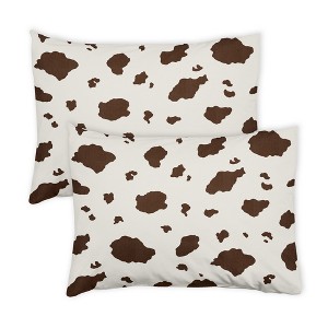 Sweet Jojo Designs Gender Neutral Unisex Throw Pillow Covers Wild West Cowboy Ivory and Brown 2pc - 1 of 4