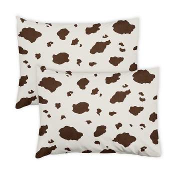 Sweet Jojo Designs Gender Neutral Unisex Throw Pillow Covers Wild West Cowboy Ivory and Brown 2pc