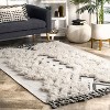 Nuloom Zariah Shaggy Chevrons Indoor Area Rug, 5' x 8', Ivory - 2 of 4
