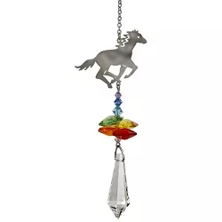 Woodstock Chimes Woodstock Rainbow Makers Collection, Crystal Fantasy, 4.5'' Horse Crystal Suncatcher CFHO