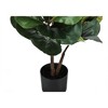 Monarch Specialties Artificial Plant 49 inch Tall Fiddle Tree Indoor Faux Fake Floor Greenery Potted Real Touch Decorative Green Leaves Black Pot - 3 of 4