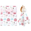 Hudson Baby Infant Girl Plush Blanket with Security Blanket, Horse, One Size - 3 of 4