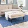 Isabelle Square Tufted Ottoman - Linon - image 2 of 4