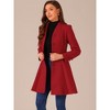 INSPIRE CHIC Women's Single Breasted Long Sleeve Mid-Long Winter Coat - 2 of 4