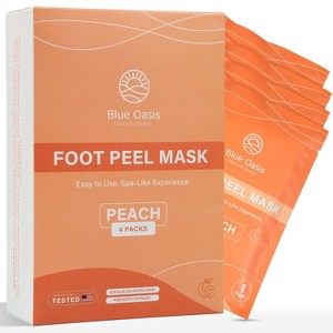Blue Oasis Foot Peeling Mask - Exfoliating Foot Mask for Dry Cracked Feet, Avocado Cracked Heel Treatment, Moisturizing Foot Peel Mask, Luxury Foot - 1 of 4