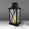 LumaBase Solar-Powered Lantern with LED Candle – Crisscross - 4 of 4