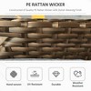 Dracelo Patio Wicker Storage Bench, , Large Capacity Rectangle Garden Storage Box - 4 of 4