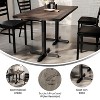 Flash Furniture Bennett Rectangular Solid Wood Commercial Indoor Tabletop with 22" x 22" Dining Height Rust-Resistant Cast Iron X-Base - 3 of 4