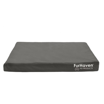 Medium Stone Gray Orthopedic Dog Bed with Water-Resistant Cover