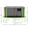 GDFStudio David Outdoor/Indoor Galvanized Steel Ladder Round Trampoline with Enclosure and Basketball Hoop - 3 of 4