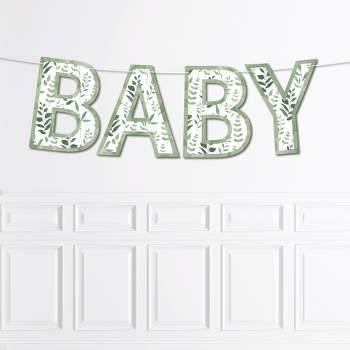 Big Dot of Happiness Boho Botanical Baby - Greenery Baby Shower Party Decorations - BABY - Outdoor Letter Banner