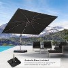 PURPLE LEAF Deluxe Aluminum Outdoor Patio Umbrella Square Cantilever Umbrellas - 2 of 4