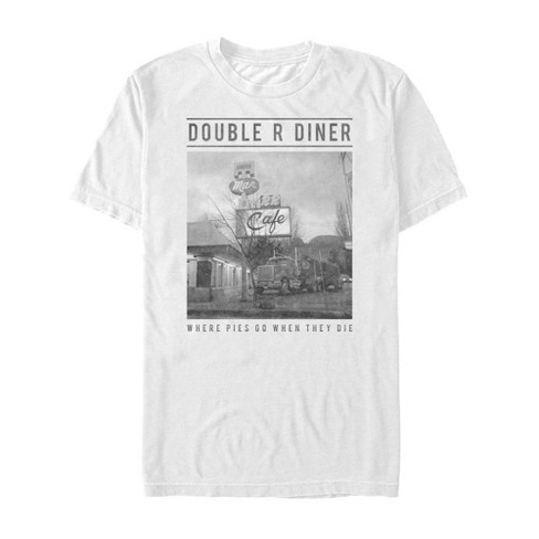 Men s Twin Peaks Double R Diner Pie Heaven T shirt White Small