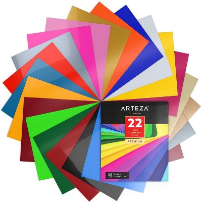 Arteza Heat Transfer Vinyl, White, 10x12 Sheets - 14 Pack : Target