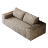 Dronkon 71in Deluxe 3 seat Oversized Upholstered Loveseat,No Assembly Deep Seat,Camel - 2 of 4
