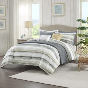 FIONECA Marina 8 Piece Printed Seersucker Comforter and Quilt Set Collection - 1 of 4