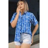 LA LEELA Hawaiian Shirts Womens Floral Summer Button Down Party Blouse Shirt Blouses Short Sleeve Vacation Casual Button Up Tee Shirts - 3 of 4