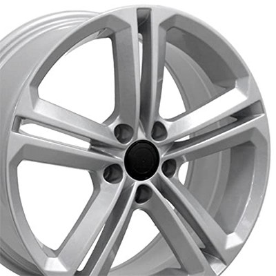 OE Wheels LLC VW18-18080-5112-45S Silver Wheel Painted (18 x 8. inches /5 x 112 mm, 45 mm Offset)