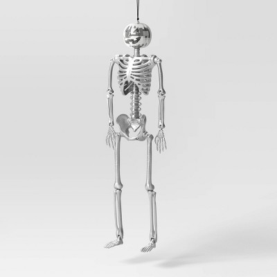 24" Poseable Skeleton with Disco Jack Halloween Decorative Prop Silver - Hyde and EEK! Boutique™
