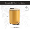 Evideco French Home Goods Stylish Trash Can with Bamboo Lid and Pedal, 2.5L Capacity - 3 of 4