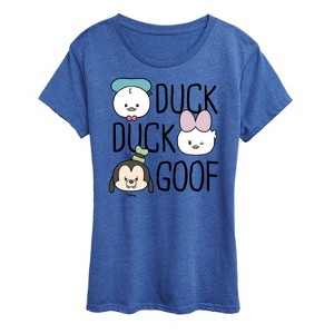 Women's - Disney - Duck Duck Goof Short Sleeve Graphic T-Shirt - 1 of 4