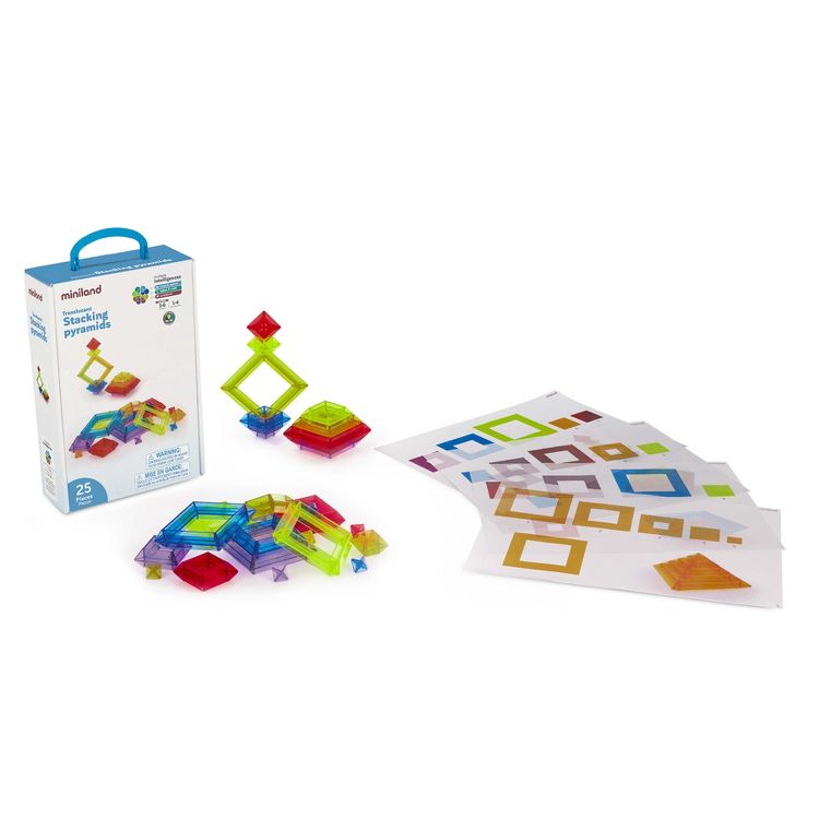 Miniland Educational Translucent Stacking Pyramids, 1 of 3