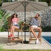 Outdoor Adirondack Barstools with Connecting Tray, Tall Chairs Bar Chairs for Deck, Balcony,Backyard, Patio Bar Stool Chair with High Back, Set of 2 - 3 of 4