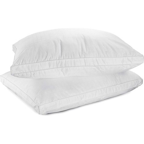 Maxi Down Alternative Bed Pillow Cotton Cover Queen White