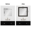 Amanti Art Mirror Makeover Bathroom Mirror Frame Border Kit - Fully Assembled Peel and Stick Frame - Mirror NOT Included - Rustic Plank Narrow Trim - 4 of 4