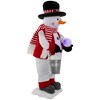 Stony Creek Snowman With Scarf Lighted Vase - One Lighted Vase 12.0 Inches  - Snowflakes Christmas - Emr1302 Ear Muff - Glass - Multicolored : Target