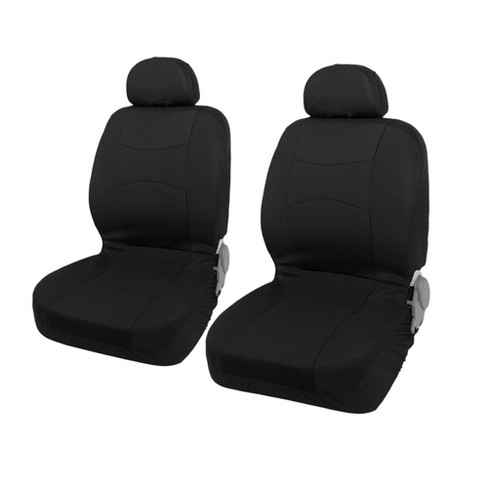 2pcs/set Khaki Plush Car Seat Cushions For Front Seats