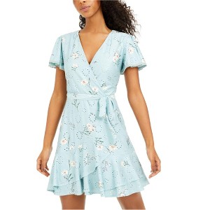 City Studio Womens Floral A-line Dress, Green, 1 - 1 of 1