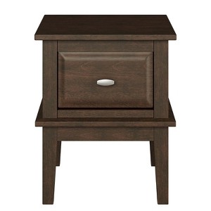 Minot Wood 1 Drawer End Table in Cherry - Lexicon - 1 of 4
