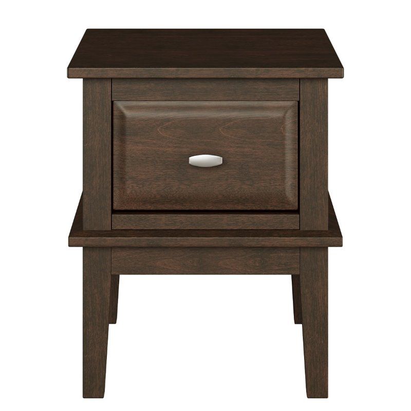 Minot Wood 1 Drawer End Table in Cherry - Lexicon, 1 of 5
