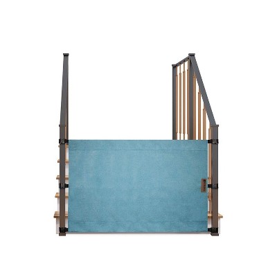 THE STAIR BARRIER 36 to 42 Inch Banister to Banister Portable Retractable Fabric Baby Kids Pet Safety Gate for Children, Dogs, & Cats, Crypton Seaside