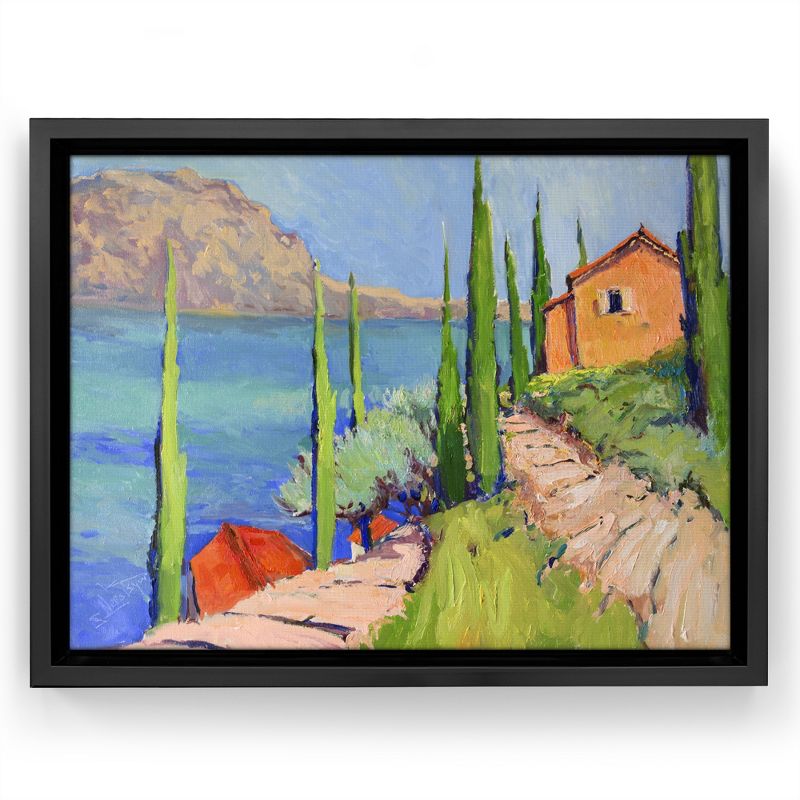 Americanflat - Mediterranean Landscape by Suren Nersisyan Floating Canvas Frame - Modern Wall Art Decor, 1 of 7