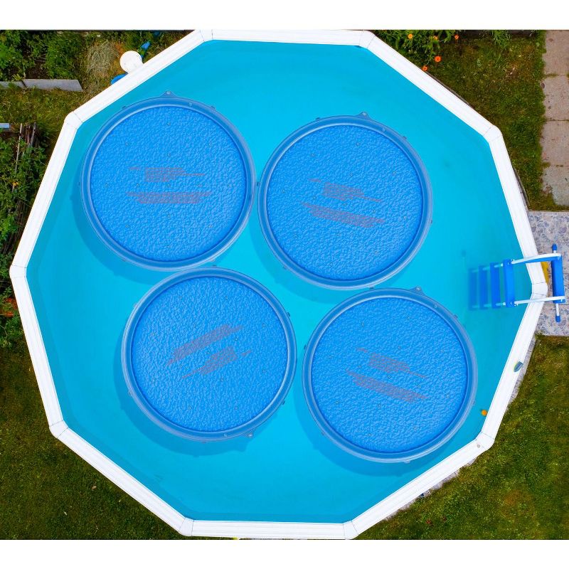Solar Sun Rings UV Resistant Above Ground Inground Swimming Pool Hot Tub Spa Heating Accessory Circular Heater Solar Cover, Blue (6 Pack), 5 of 7