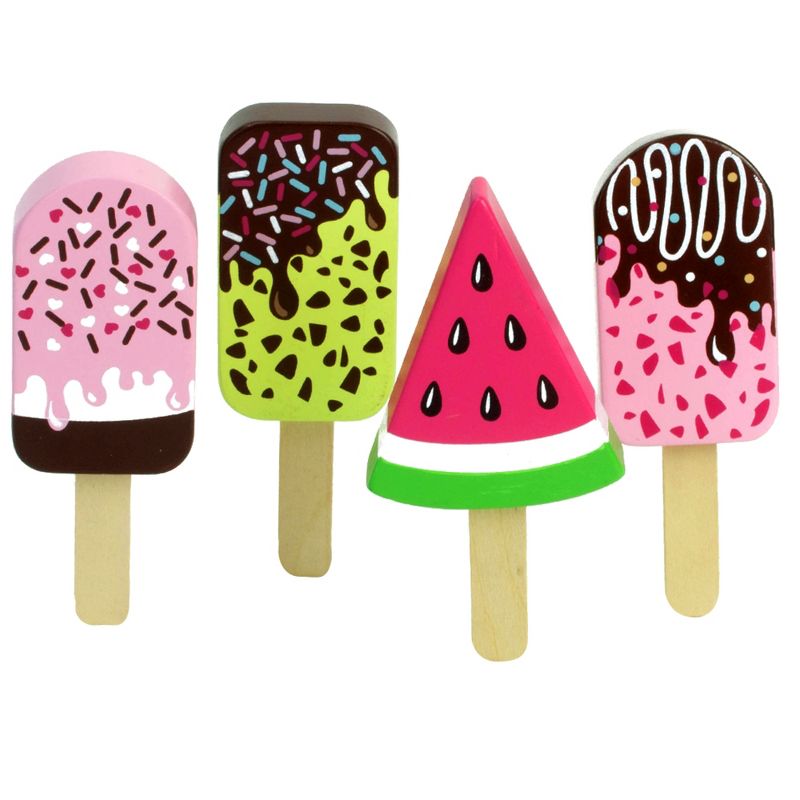 Sophia’s Assorted Wooden Ice Cream Popsicle Bars, Multicolor, 1 of 6