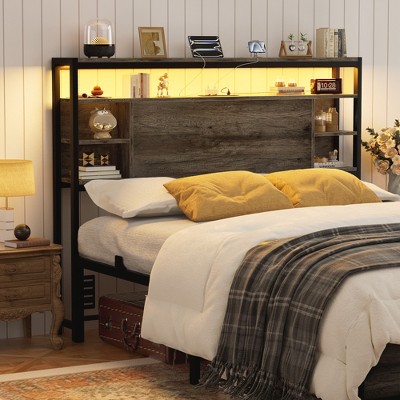 Aheaplus Headboards with Power Outlets and RGB LED Light