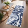2x6 Abstract Machine Washable Runner Rug For Kitchen Stain Resistant Throw Carpet With Non-Slip Backing Low Pile Floor Cover For Hallway Entryway - 2 of 4