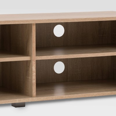 Brown Wood Grain TV Stand with Cabinet for 85" TVs